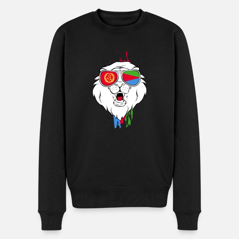 Eritrea - Männer Premium Bio Pullover - Schwarz