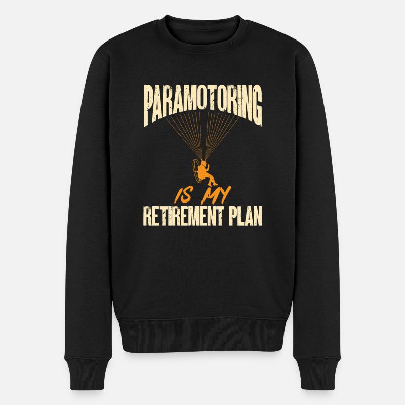 Motorschirm Motorisierter Gleitschirm - Männer Premium Bio Pullover - Schwarz
