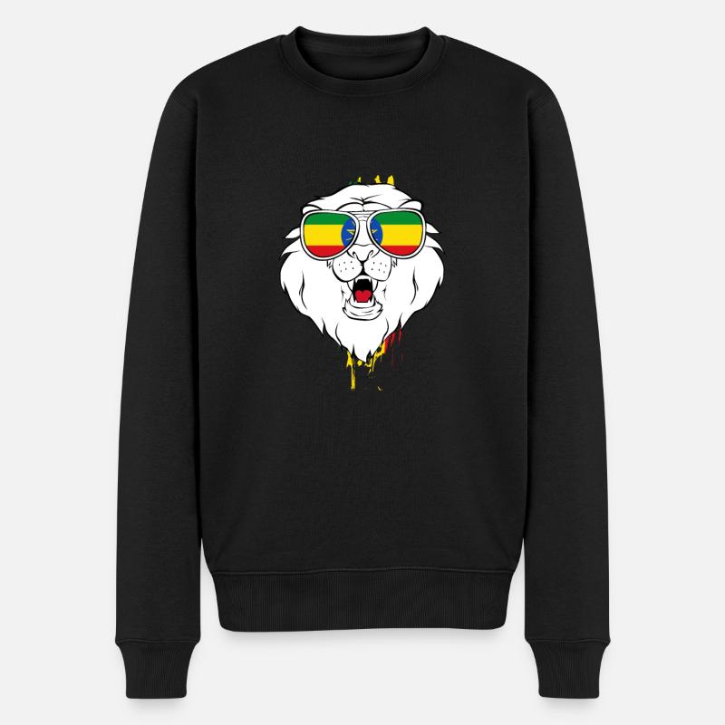 Äthiopien - Männer Premium Bio Pullover - Schwarz