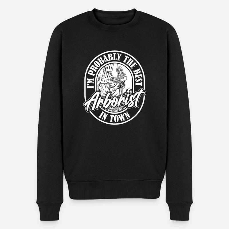 Baumpfleger Baumkletterer Arborist - Männer Premium Bio Pullover - Schwarz