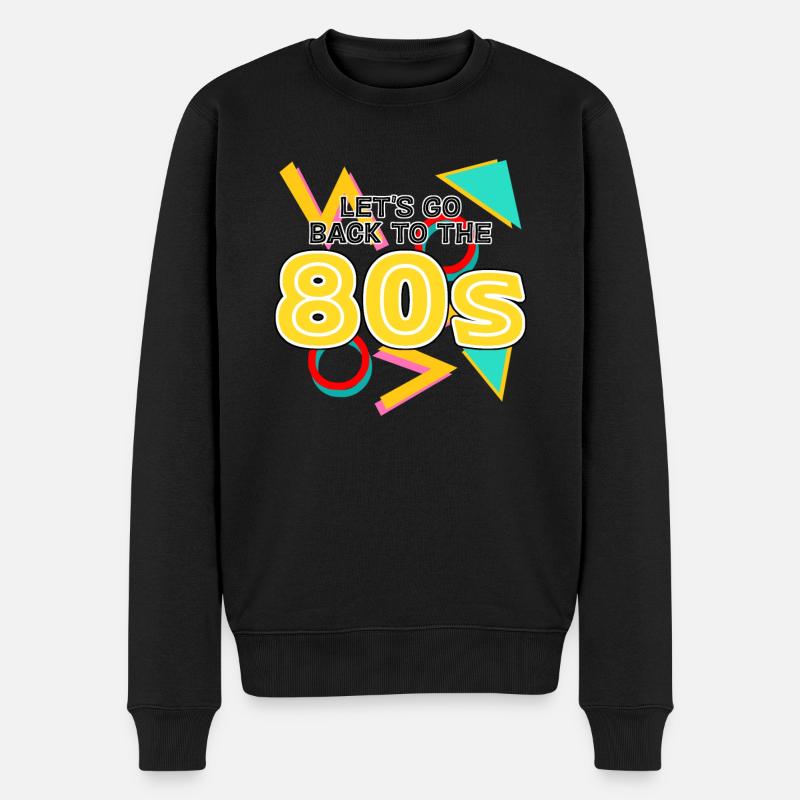 1980 Disco Party 80er 80s - Männer Premium Bio Pullover - Schwarz