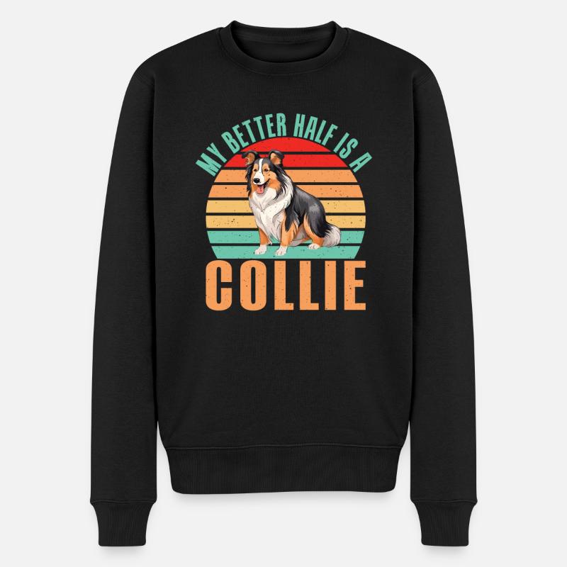 Cadeaux Collie - Pull Premium bio Homme - noir