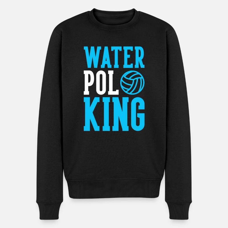 Water Polo King - Männer Premium Bio Pullover - Schwarz