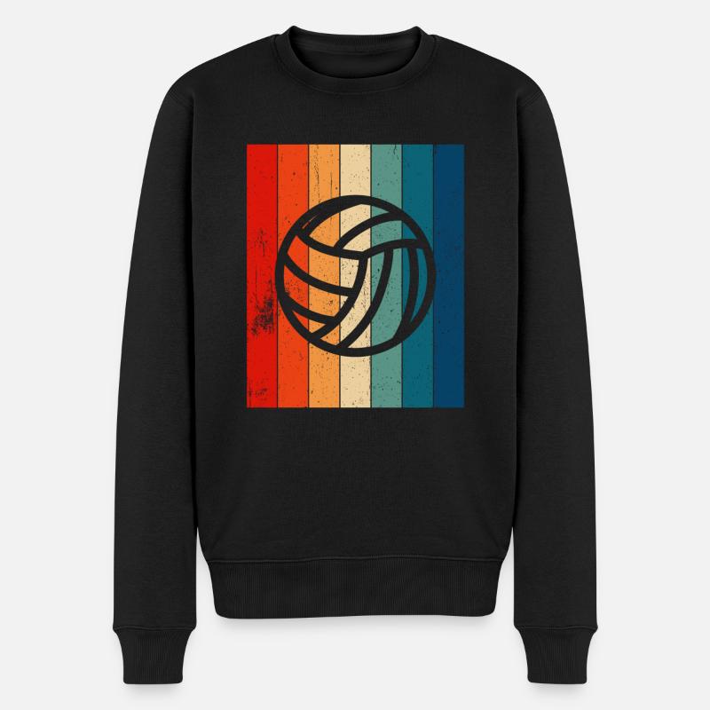 Lignes Rétro Water-Polo - Pull Premium bio Homme - noir