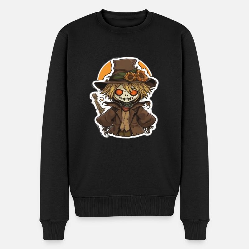 Vogelscheuche Halloween Vogelscheuchen Kostüm - Männer Premium Bio Pullover - Schwarz