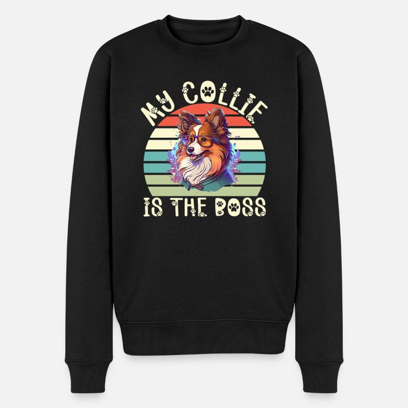 Cadeaux Collie - Pull Premium bio Homme - noir