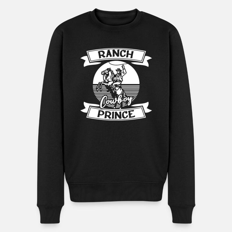 Rodeo Cowboy Prinz Ranch Cowboy - Männer Premium Bio Pullover - Schwarz