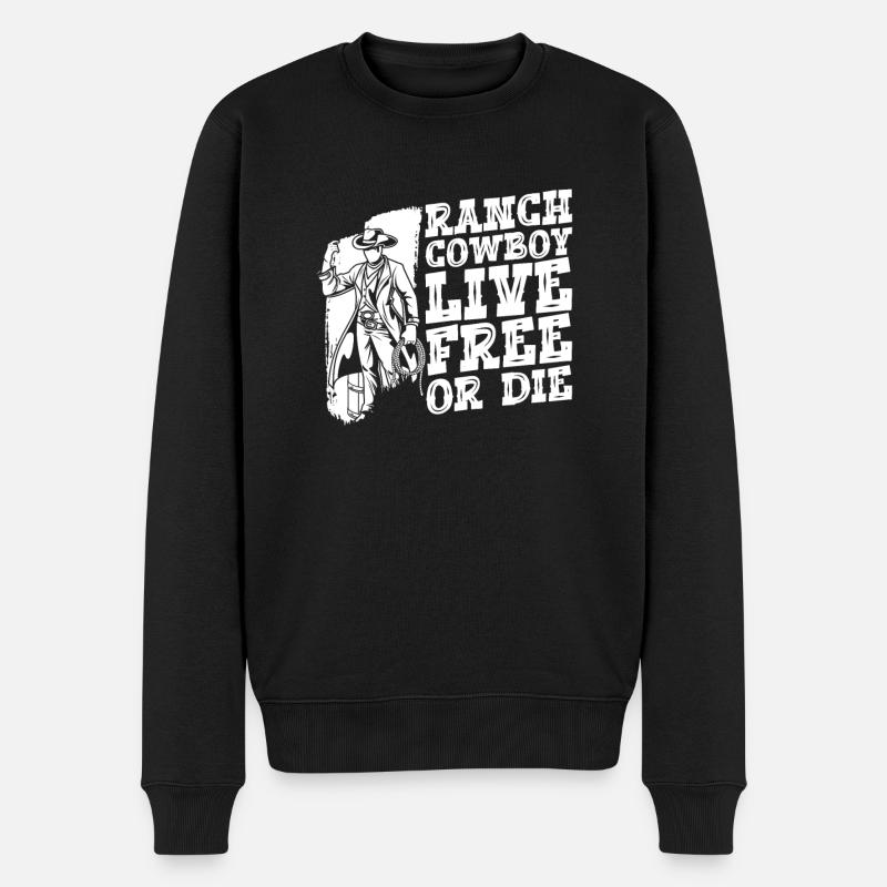 Rodeo Cowboy Ranch Cowboy - Pull Premium bio Homme - noir