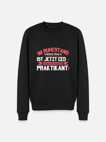 rente rentner - Männer Premium Bio Pullover - Schwarz