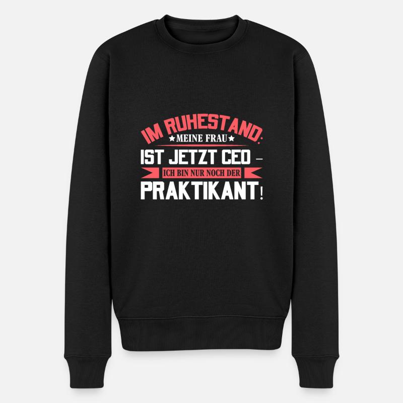 rente rentner - Männer Premium Bio Pullover - Schwarz