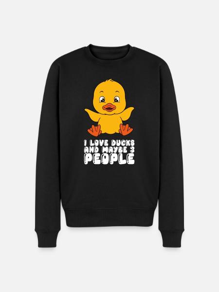 Drôle de canard Canards mignons - Pull Premium bio Homme - noir