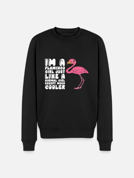 Funny flamingo - Men's Premium Organic Jumper - black