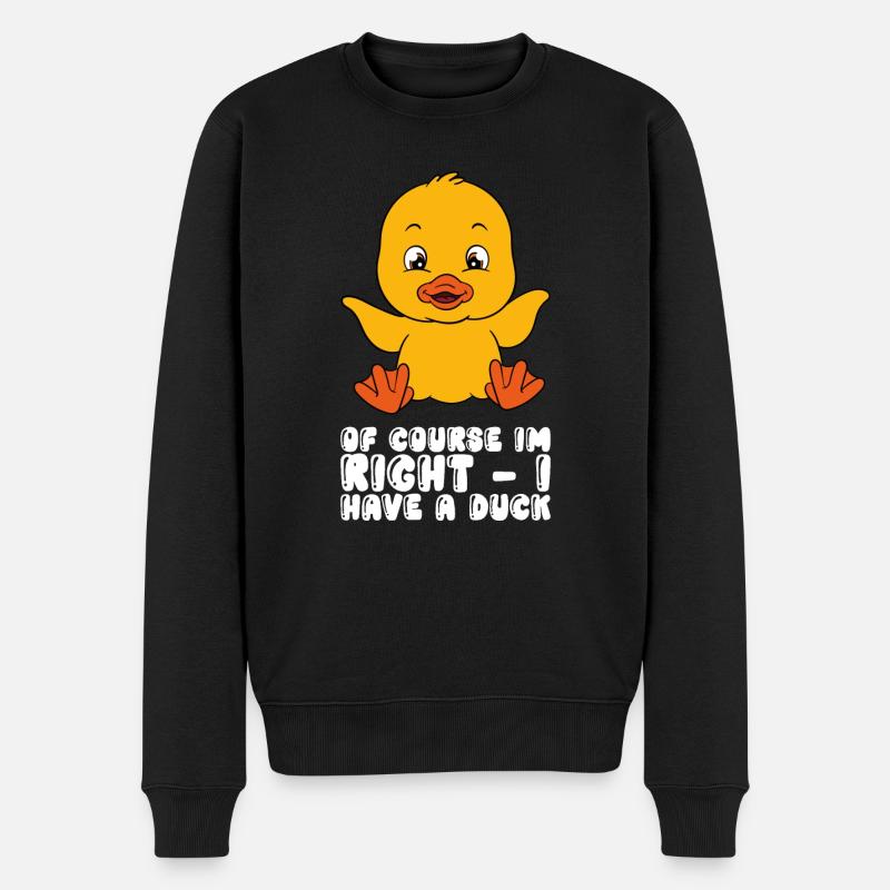 Drôle de canard Canards mignons - Pull Premium bio Homme - noir