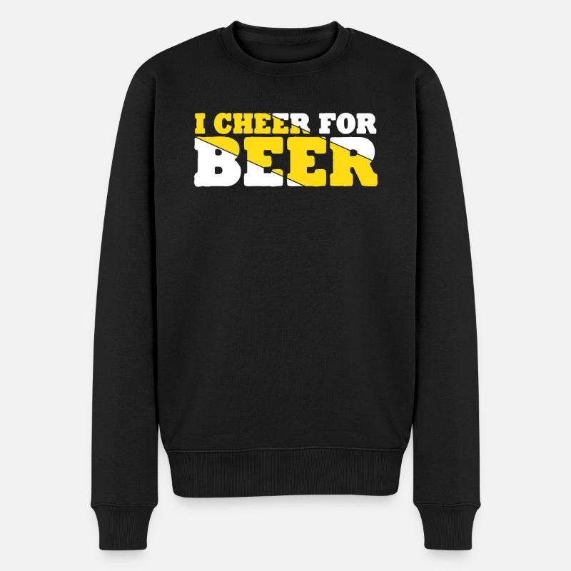 Bier Saufen Biertrinker Bierbrauer - Männer Premium Bio Pullover - Schwarz