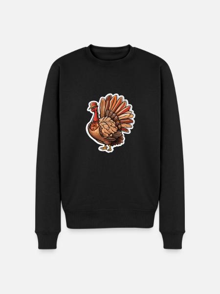 Turkey Thanksgiving - Men's Premium Organic Jumper - black