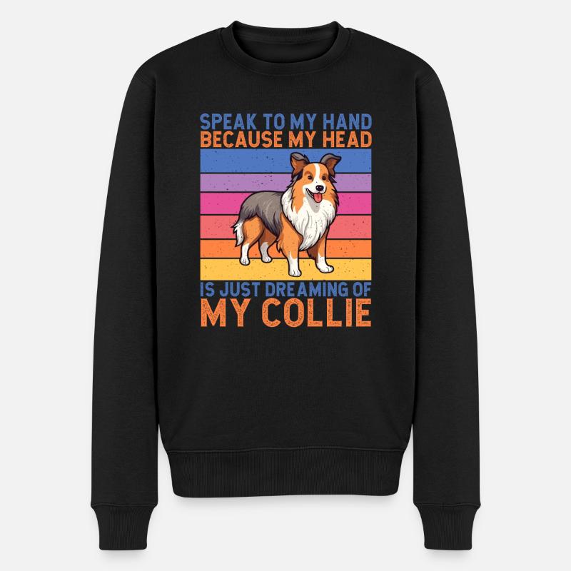 Cadeaux Collie - Pull Premium bio Homme - noir