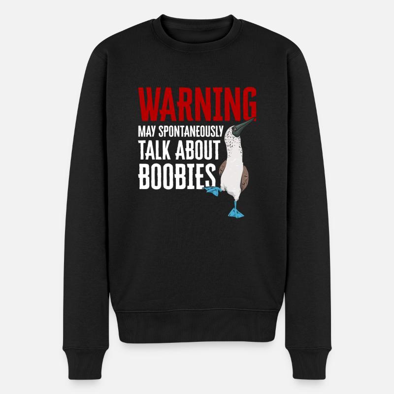 Blaufußtölpel Blue-footed Booby Seevogel - Männer Premium Bio Pullover - Schwarz