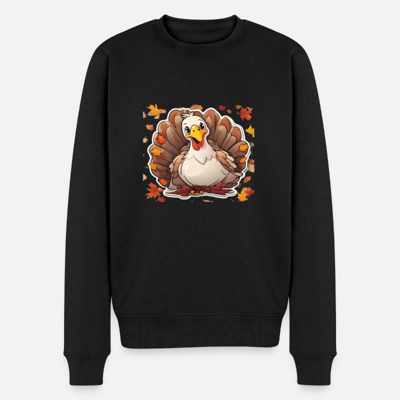 Thanksgiving - Männer Premium Bio Pullover - Schwarz