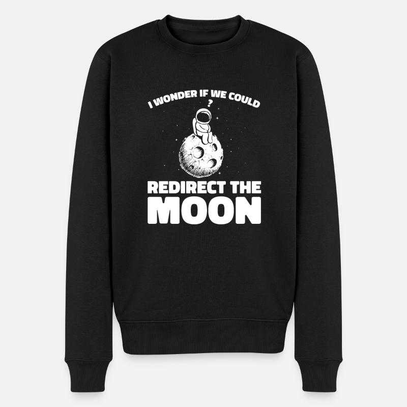 Weltraum Weltall Mond Astroid Umleitung - Männer Premium Bio Pullover - Schwarz