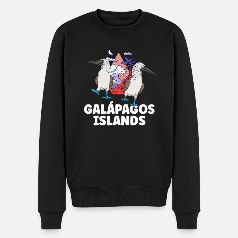 Blaufußtölpel Blue-footed Booby Seevogel - Männer Premium Bio Pullover - Schwarz