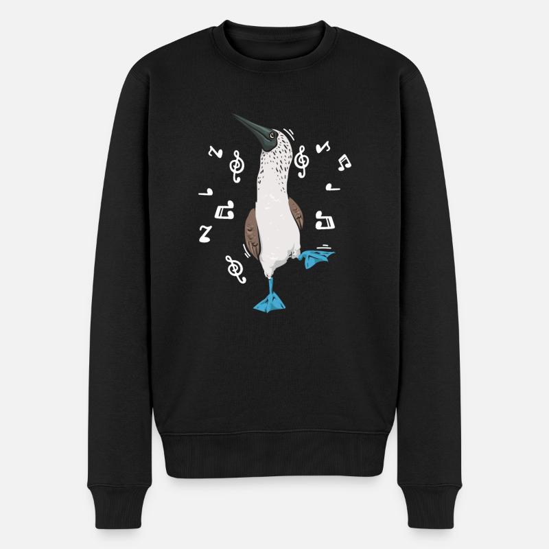 Blaufußtölpel Blue-footed Booby Seevogel - Männer Premium Bio Pullover - Schwarz