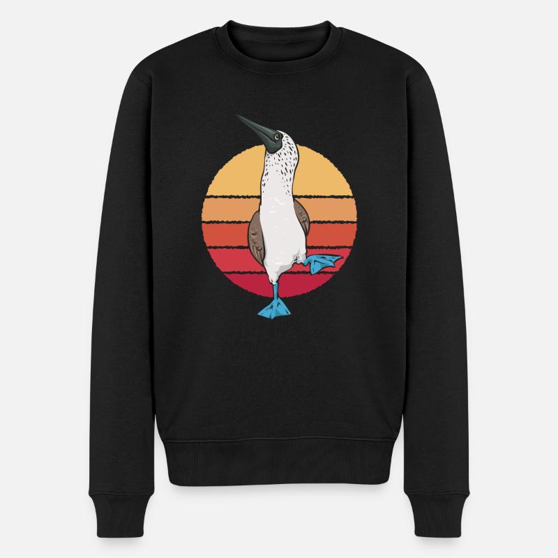 Blaufußtölpel Blue-footed Booby Seevogel - Männer Premium Bio Pullover - Schwarz