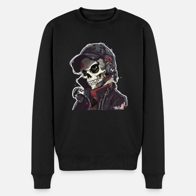 Crânes Crâne Crâne Crâne Os du crâne - Pull Premium bio Homme - noir