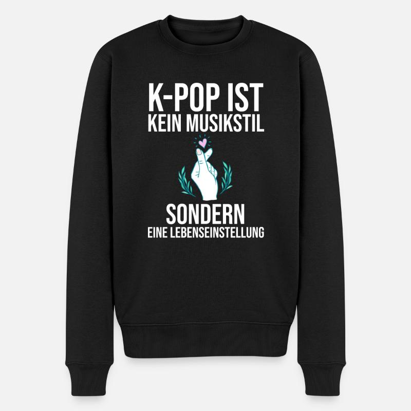 Korea Musik Kpop - Männer Premium Bio Pullover - Schwarz