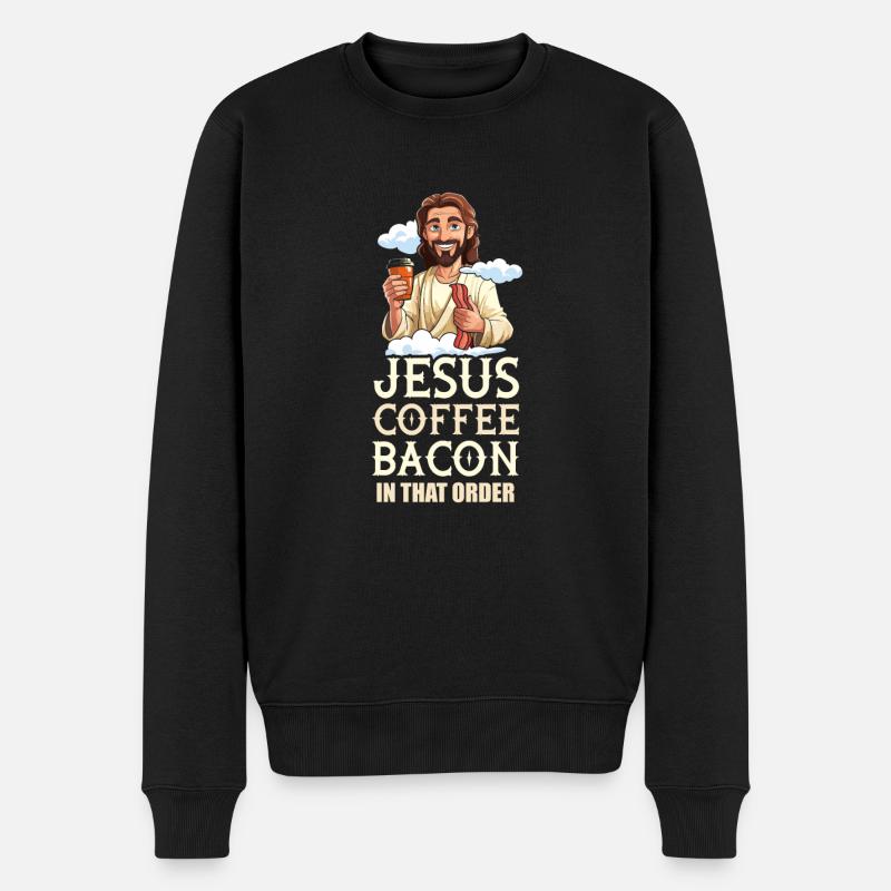 Bacon Bacon Café - Pull Premium bio Homme - noir