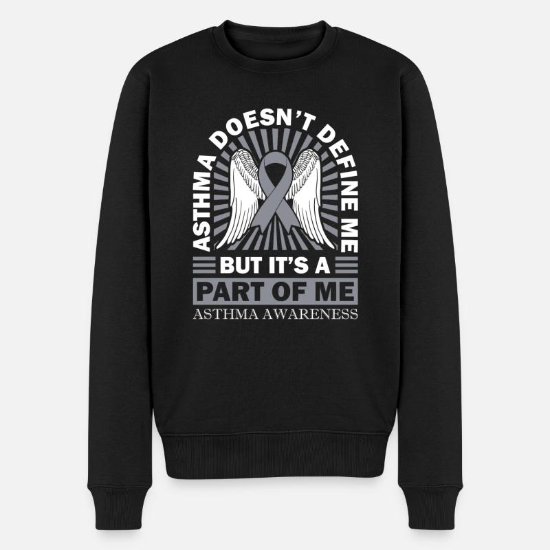 Asthmakrieger Asthma Definiert Mich Nicht - Männer Premium Bio Pullover - Schwarz