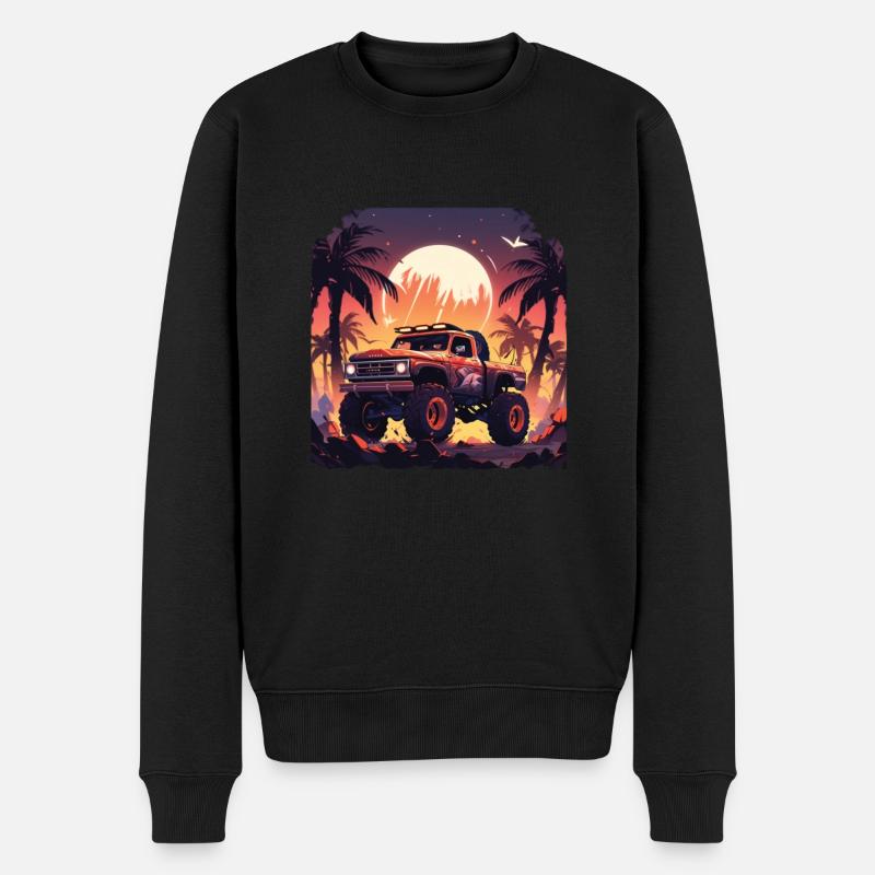 Monstertruck - Männer Premium Bio Pullover - Schwarz
