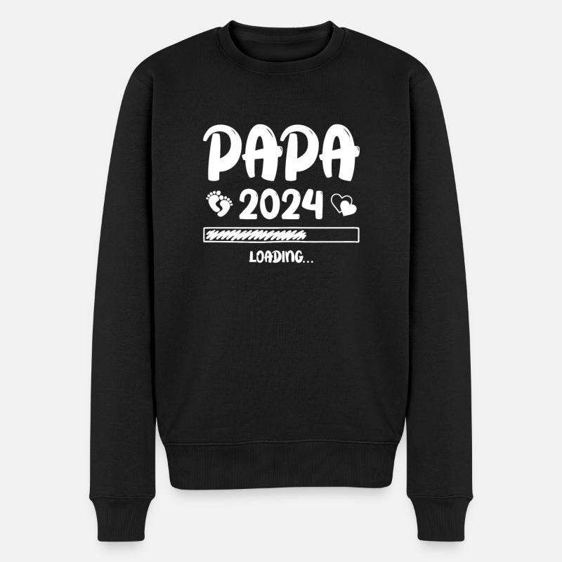 Papa Loading 2024 - Men's Premium Organic Jumper - black