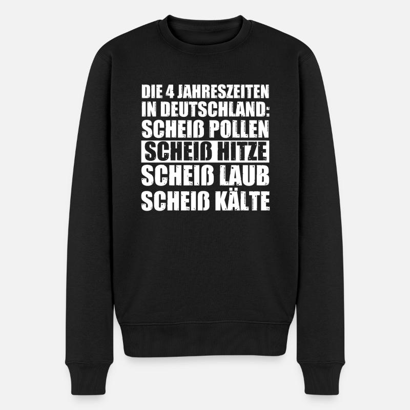 Die 4 Jahreszeiten In Deutschland - Männer Premium Bio Pullover - Schwarz