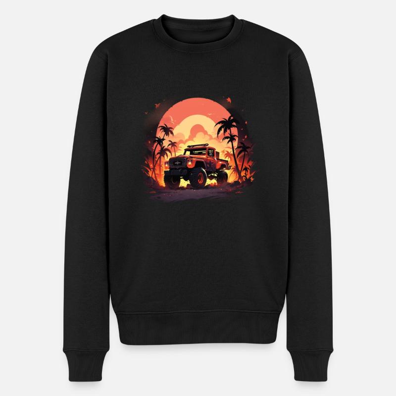 Monstertruck - Männer Premium Bio Pullover - Schwarz