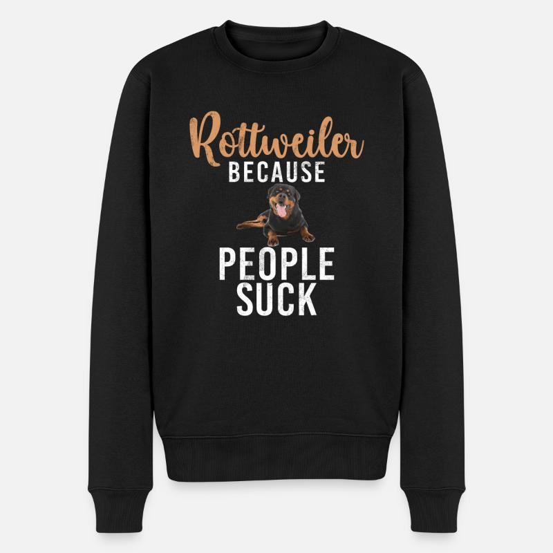 Rottweiler Gifts - Männer Premium Bio Pullover - Schwarz