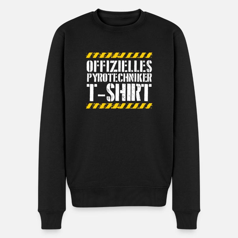 Offizieller Pyrotechniker - Männer Premium Bio Pullover - Schwarz