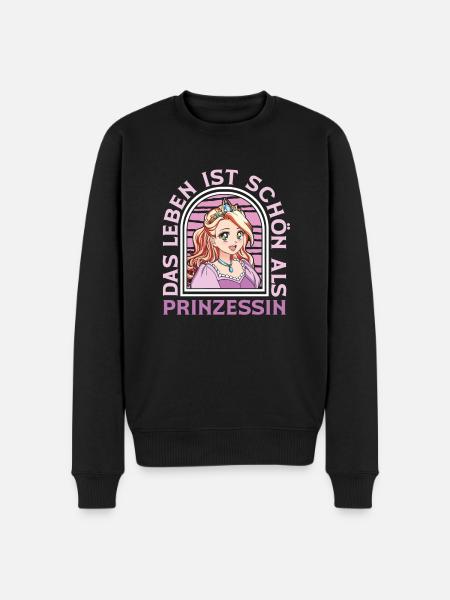 Prinzessin Fun - Männer Premium Bio Pullover - Schwarz