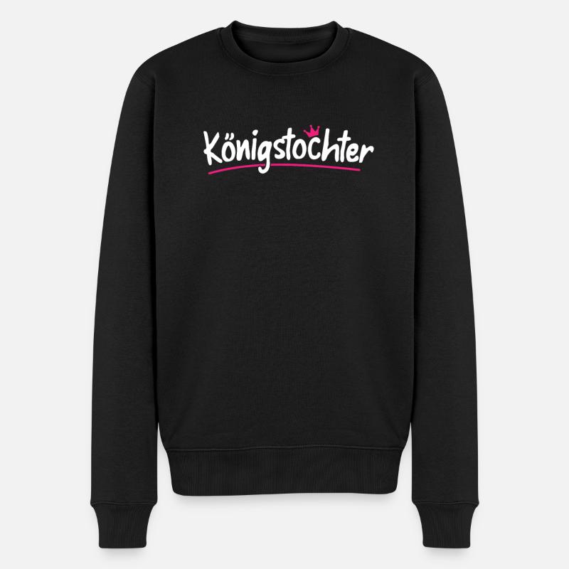 Prinzessin Knigstochter - Männer Premium Bio Pullover - Schwarz