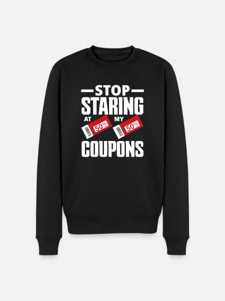 Funny Extreme Couponing Coupon Gift - Men's Premium Organic Jumper - black
