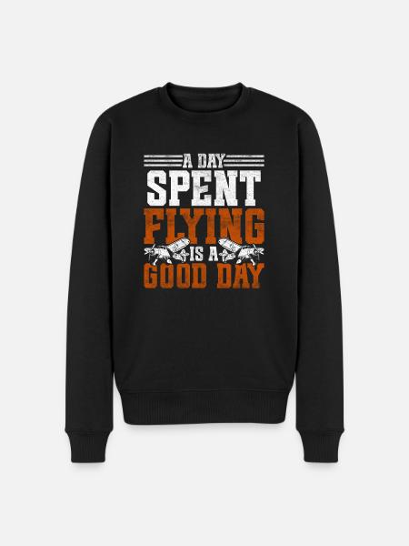 Modellflugzeug Modellflieger - Männer Premium Bio Pullover - Schwarz