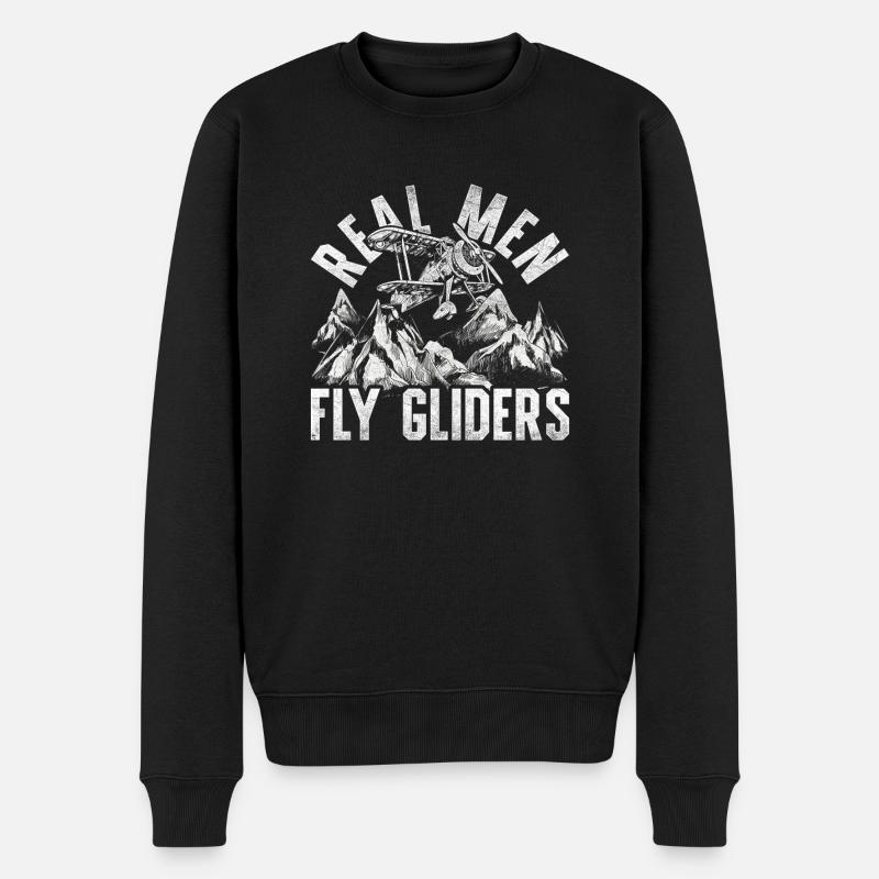 Modellflugzeug Modellflieger - Männer Premium Bio Pullover - Schwarz