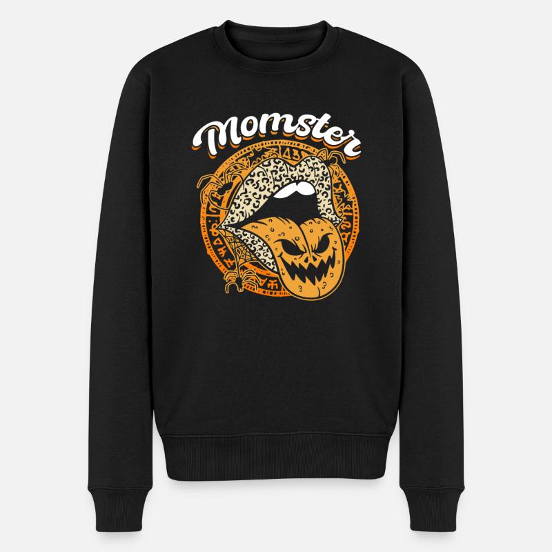 MOMSTER capture l’ d’Halloween - Pull Premium bio Homme - noir