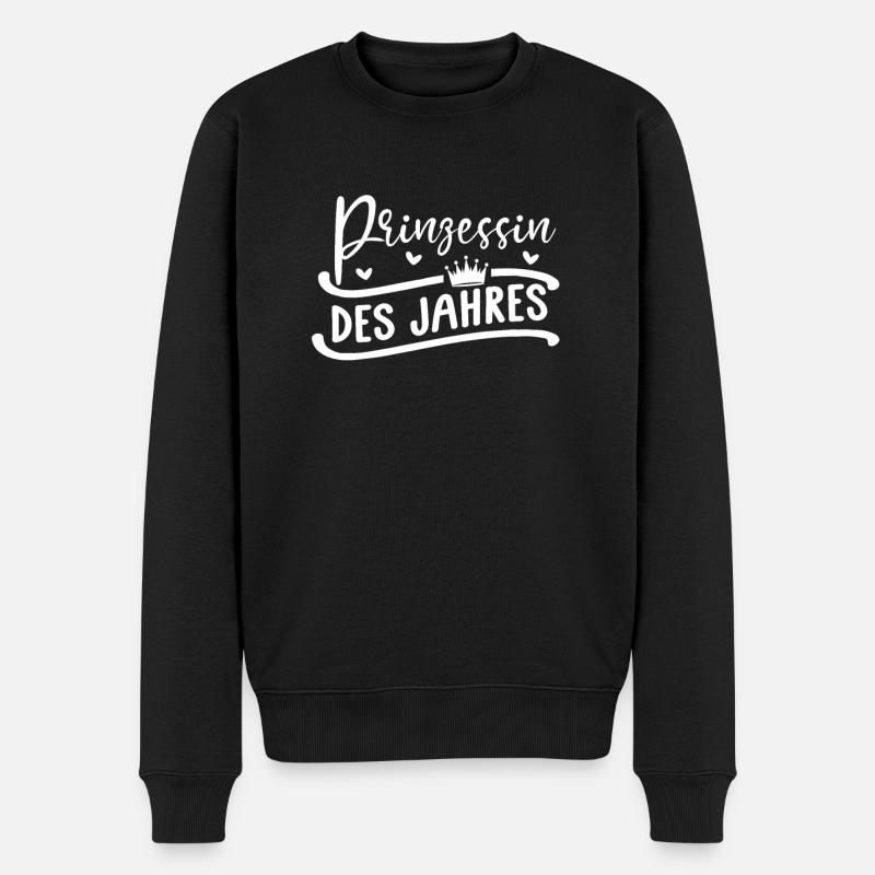 Prinzessin - Männer Premium Bio Pullover - Schwarz