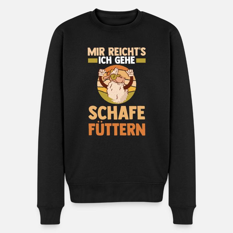 Landwirt Schäfer Bauernhof Schafe - Männer Premium Bio Pullover - Schwarz