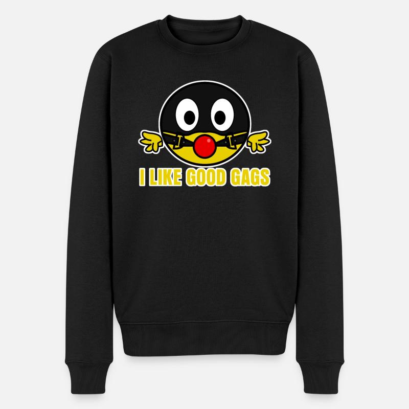 BDSM Gag - Männer Premium Bio Pullover - Schwarz
