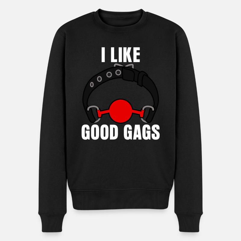 BDSM Joke - Männer Premium Bio Pullover - Schwarz