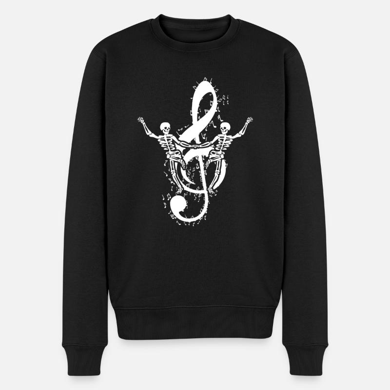 Skelett Halloween Tanzen Skelette - Männer Premium Bio Pullover - Schwarz