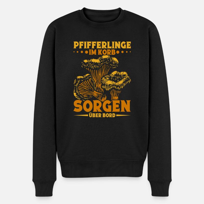 Pilzsucher Pfifferlinge Pfifferlingsammler - Männer Premium Bio Pullover - Schwarz