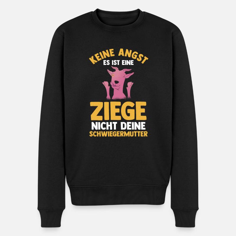 Bauernhof Landwirt Bauer Ziegen - Männer Premium Bio Pullover - Schwarz