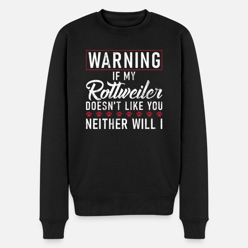 Rottweiler Gifts - Männer Premium Bio Pullover - Schwarz